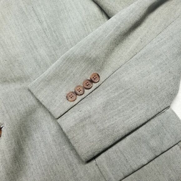 Lauren Ralph Lauren 42L Blazer Sport Coat Jacket 2 Button Gray Basic Business - Picture 2 of 9